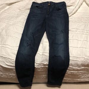 7 for all mankind dark high waisted jeans